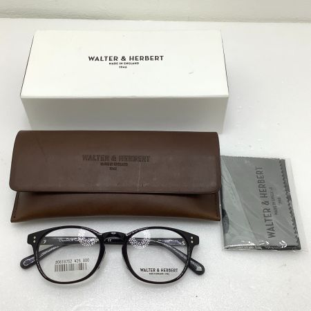  WALTER&HERBERT 未使用品 眼鏡 WALTER&HERBERT ブラック WLT&HBT 49□20 140㎜  ブラック