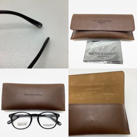  WALTER&HERBERT 未使用品 眼鏡 WALTER&HERBERT ブラック WLT&HBT 49□20 140㎜  ブラック
