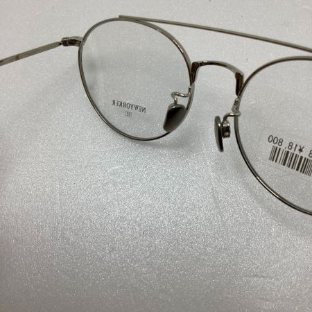  NEWYORKER ニューヨーカ 眼鏡 NEWYORKER ラウンド ブラックｘシルバー NY6269 ブラック×シルバー