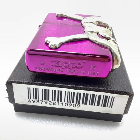   ライター ZIPPO ジッポ BIG SKULL ビッグスカル パープル