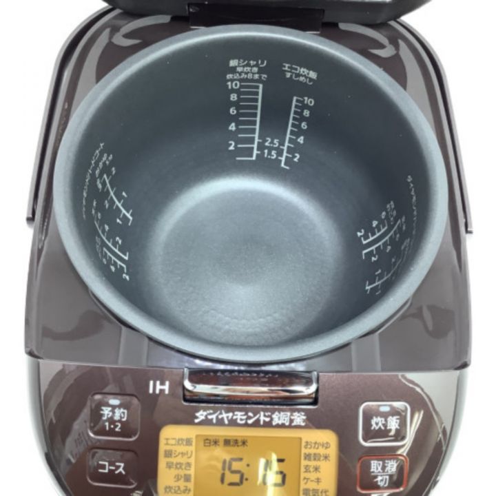 Panasonic パナソニック 炊飯器 IH炊飯ジャー Panasonic 1升(1.8L) ダイヤモンド銅釜 ブラウン SR-HVD1800-T  ブラウン｜中古｜なんでもリサイクルビッグバン