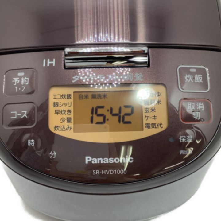 Panasonic パナソニック 炊飯器 IH炊飯ジャー Panasonic 5.5合(1.0L) ダイヤモンド銅釜 ブラウン SR-HVD1000-T  ブラウン｜中古｜なんでもリサイクルビッグバン