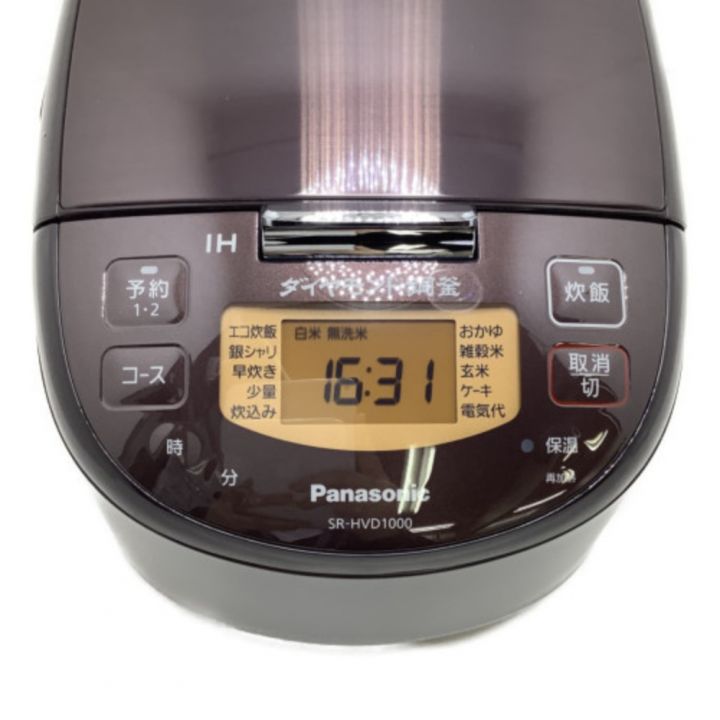 Panasonic パナソニック 炊飯器 IH炊飯ジャー 5.5合炊き ダイヤモンド銅釜 SR-HVD1000-T  ブラウン｜中古｜なんでもリサイクルビッグバン