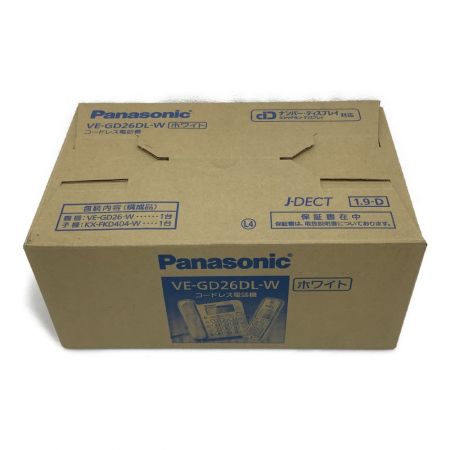  Panasonic パナソニック コードレス電話機（子機1台付） VE-GD26DL-W ホワイト