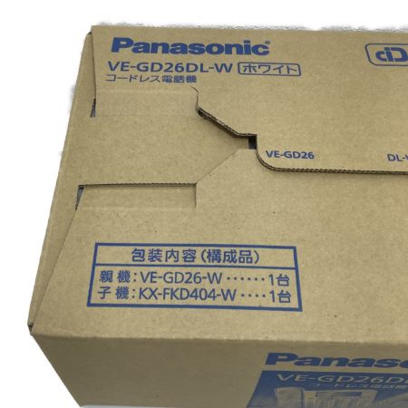  Panasonic パナソニック コードレス電話機（子機1台付） VE-GD26DL-W ホワイト
