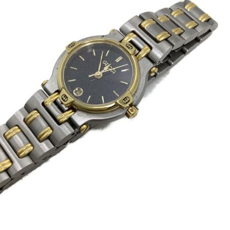  GUCCI グッチ 腕時計 ブラック系文字盤 コンビカラー クォーツ 9000L ブラック x ゴールド x シルバー