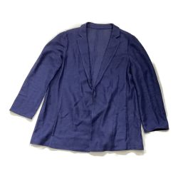 ▲▲ Leilian レリアン ジャケット ブルー レディース 麻 綿 ブルー Bランク