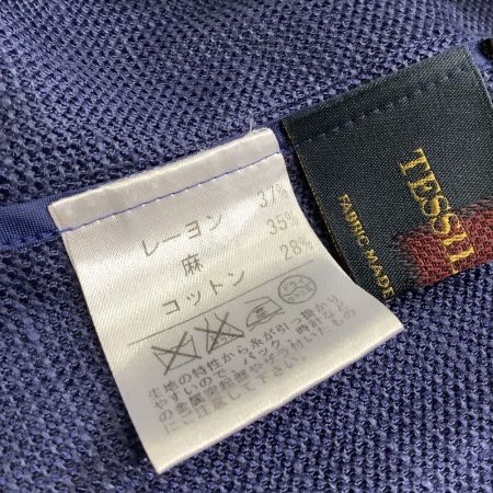  Leilian レリアン ジャケット ブルー レディース 麻 綿 ブルー