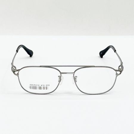   Darwin ダーヴィン 伊達メガネ 眼鏡 ケース付 D0042-54-GR シルバー×ブラック