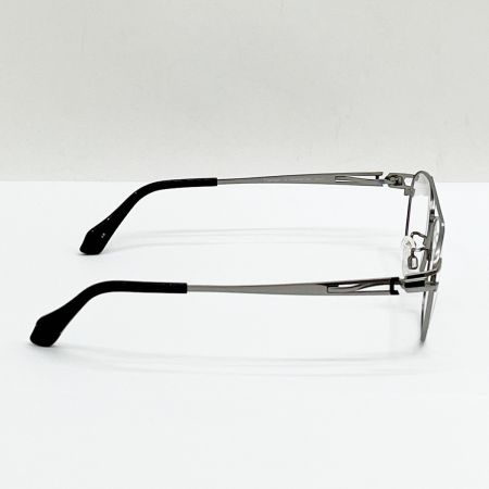   Darwin ダーヴィン 伊達メガネ 眼鏡 ケース付 D0042-54-GR シルバー×ブラック