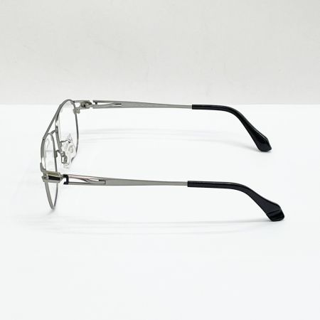   Darwin ダーヴィン 伊達メガネ 眼鏡 ケース付 D0042-54-GR シルバー×ブラック