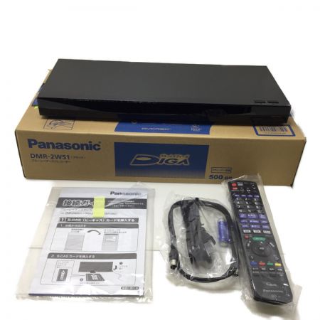  Panasonic パナソニック Blu-rayレコーダー Panasonic DMR-2W51 付属品完備 DMR-2W51 ブラック