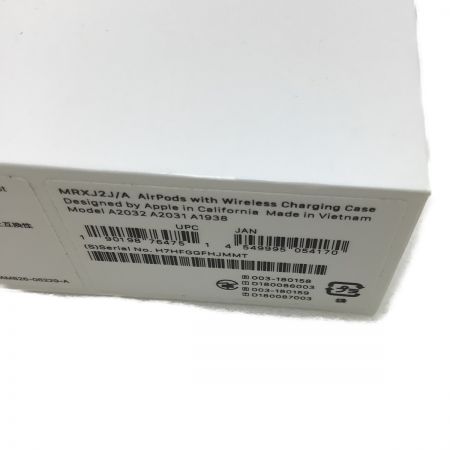  Apple アップル AirPods 第二世代 ワイヤレスイヤホン  MRXJ2J/A