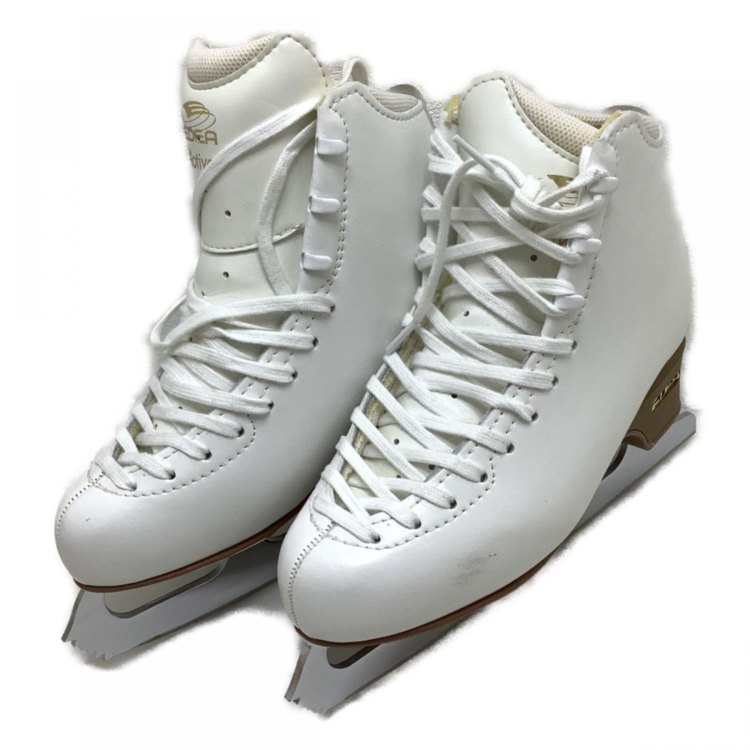 中古】 EDEA フィギュア スケート靴 白 表記サイズ235(22.5 