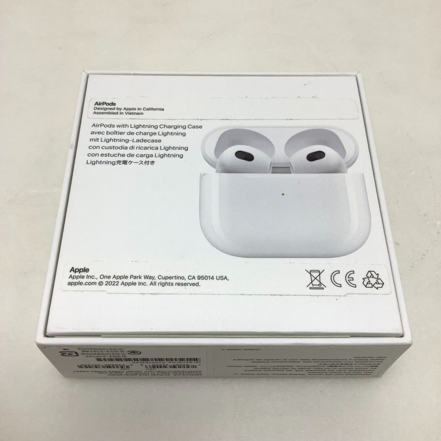 中古】 Apple アップル AirPods 第三世代 ワイヤレスイヤホン MPNY3J