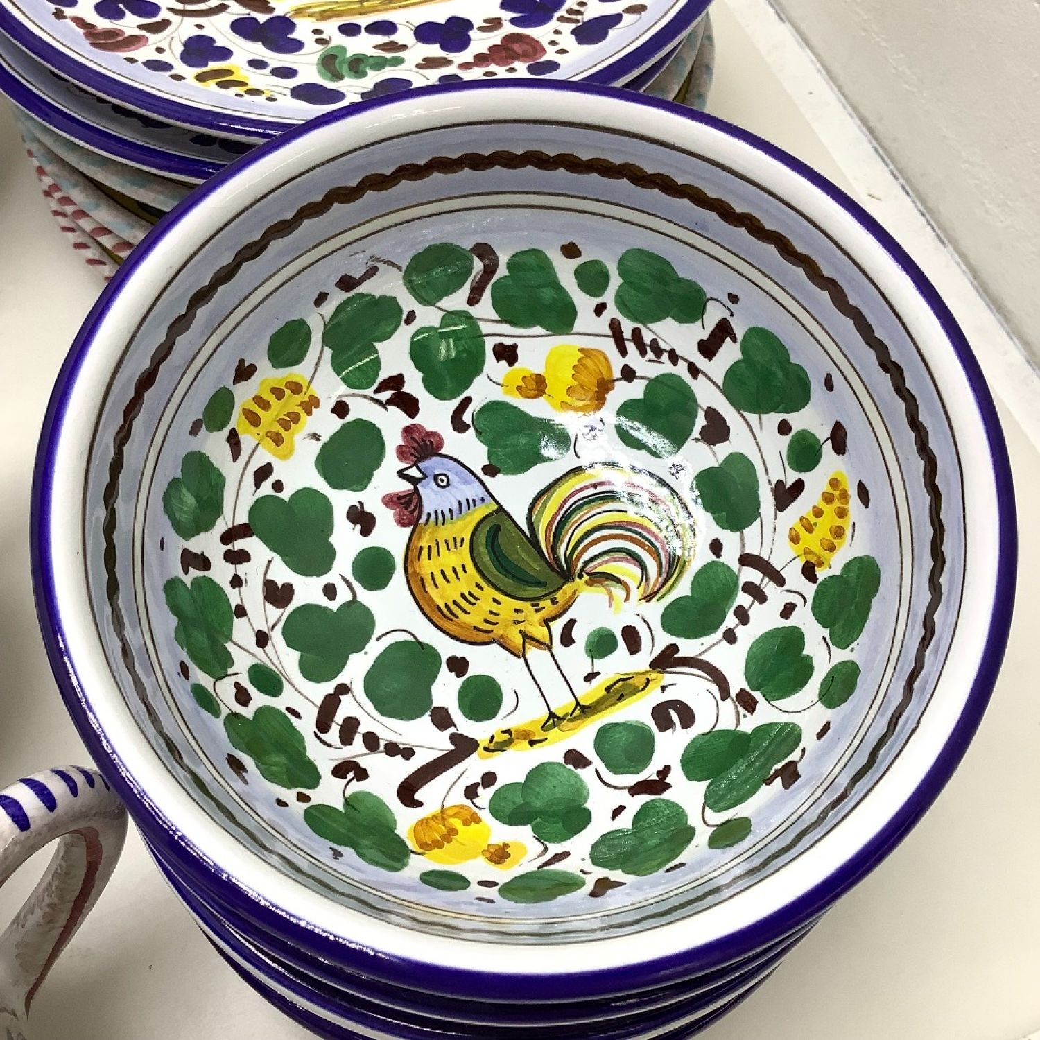 中古】 TGM ハンドメイド 陶器 イタリア食器まとめ 24点 絵皿 ティー