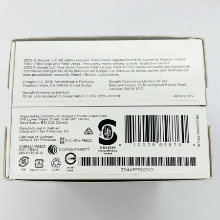  fitbit スマートウォッチ　Versa 4 FB523SRAG-FRCJK ウォーターフォールブルー