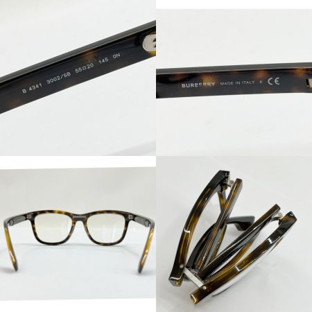  BURBERRY バーバリー 折り畳み眼鏡 眼鏡　55□20 145 B4341 ブラウン