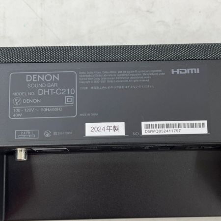  DENON デノン スピーカー サウンドバー 2024年製 dht-c210k ブラック