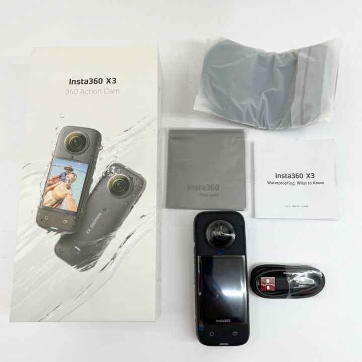 INSTA360 X3 アクションカメラ 2022年製 バッテリー 自撮り棒セット INSTA360 X3｜中古｜なんでもリサイクルビッグバン