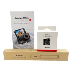 ◆◆  Insta360 Ace Pro アクションカメラ 2023年製 バッテリー 自撮り棒セット CINSAAJA ブラック Bランク