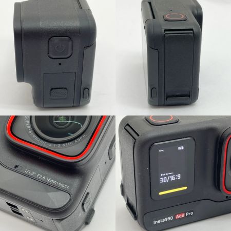   Insta360 Ace Pro アクションカメラ 2023年製 バッテリー 自撮り棒セット CINSAAJA ブラック