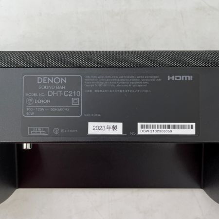  DENON デノン スピーカー サウンドバー オーディオ機器 2023年製 Bluetooth®対応 DHC-c210K