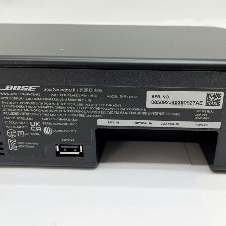  BOSE ボーズ BOSE Solo Soundbar Series II スピーカー サウンドバー 88858866-3100