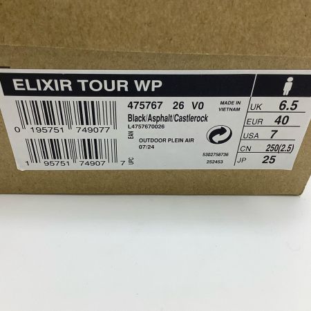  SALOMON サロモン トレッキングシューズ 登山靴 サイズ25cm ELIXIR TOUR WP ブラック L47576700 新品