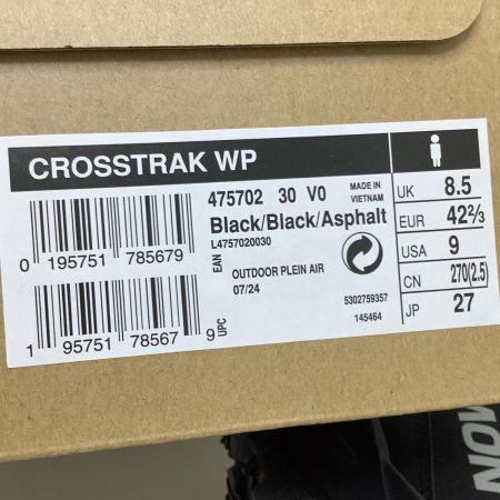  SALOMON サロモン トレッキングシューズ 登山靴 サイズ27cm CROSSTRAK WP ブラック クロストレック ウィンターシュ－ズ L47570200 新品