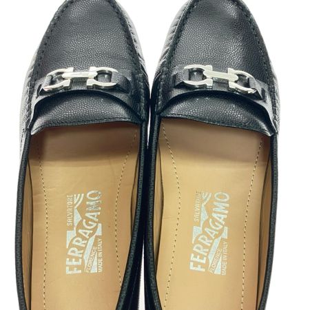  Ferragamo フェラガモ ビットローファー 6 1/2 LX2231 ブラック