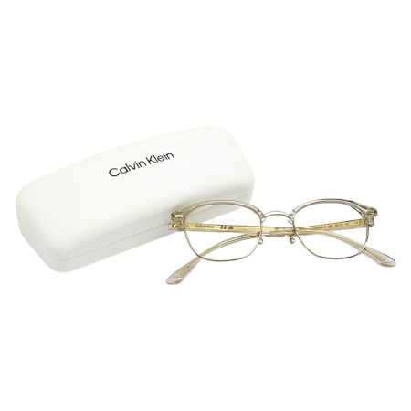  Calvin Klein カルバンクライン 眼鏡フレーム ケース付 レンズ無 ck231221LB ゴールド