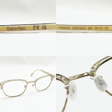  Calvin Klein カルバンクライン 眼鏡フレーム ケース付 レンズ無 ck231221LB ゴールド