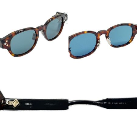  Dior homme ディオール サングラス CDダイヤモンド 箱・ケース付 R2F-51 ブラウン