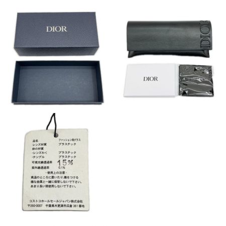  Dior homme ディオール サングラス CDダイヤモンド 箱・ケース付 R2F-51 ブラウン