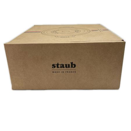  STAUB ストウブ 両手鍋 シャローココットラウンド 26cm ミトン付 4L チェリー