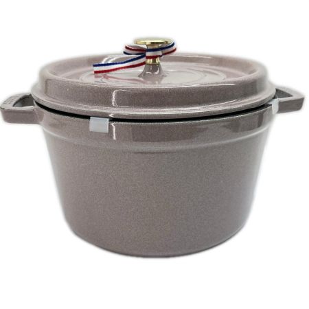  STAUB ストウブ 両手鍋 グランドココットラウンド 24cm ミトン付 4.65L シフォンローズ