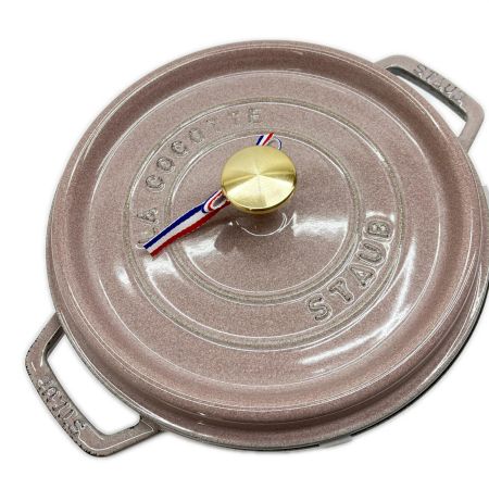  STAUB ストウブ 両手鍋 グランドココットラウンド 24cm ミトン付 4.65L シフォンローズ